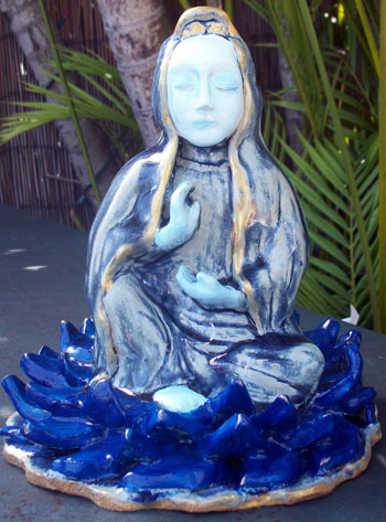 Blue Tara Buddha Sculpture