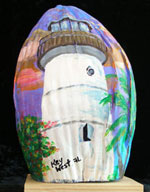 Key West Lighthouse Painted Coconut