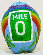 Mile Marker 0 Painted Coconut