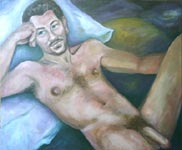 Naked Man Oil Painting