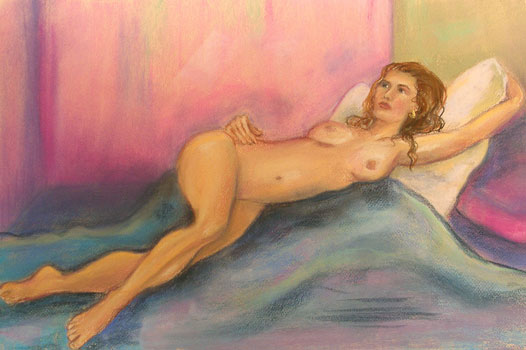 Twisted Post Nude Painting