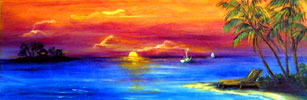 Key West Sunset Oil Painting
