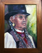 Native American Oil Portrait