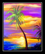 Key West Lone Palm Print