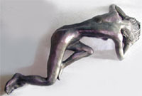 Reclining Nude Female Ceramic Sculpture