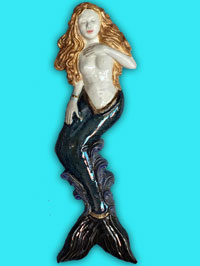 Ceramic Mermaid Plaque