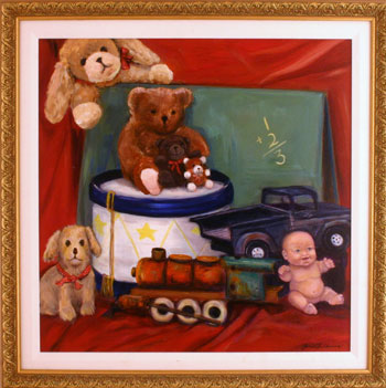 Toys Still Life Painting