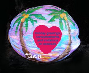 Custom Design Painted Coconut