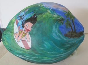 Custom Design Painted Coconut